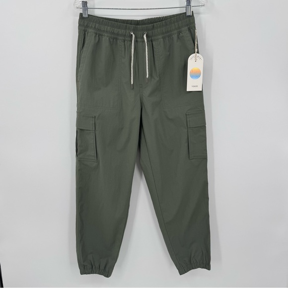Vuori Women's Birch Jogger Army Green Athleisure Sustainable Preppy - Picture 4 of 15